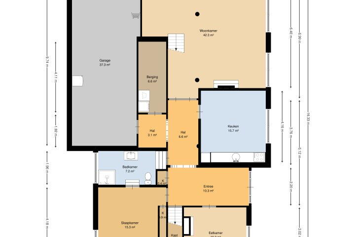 Plattegrond – De Holm 17, Tolbert