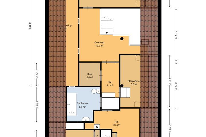 Plattegrond – De Holm 17, Tolbert
