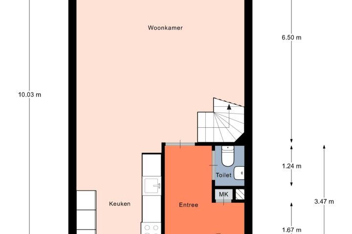 Plattegrond – De Hooizolder 13, Tolbert
