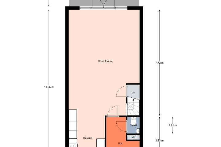 Plattegrond – De Hooizolder 16, Tolbert