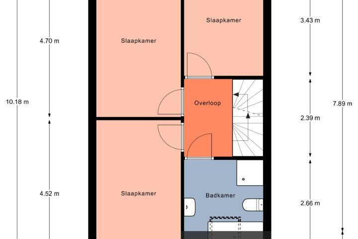 Plattegrond – De Hooizolder 16, Tolbert