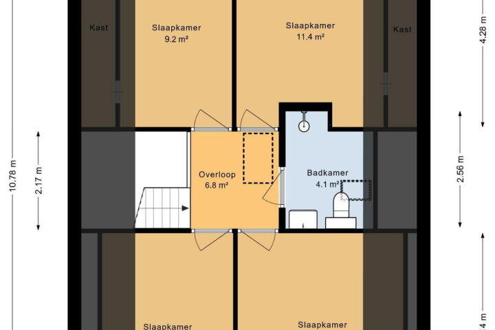 Plattegrond – de Hulst 27, Roden