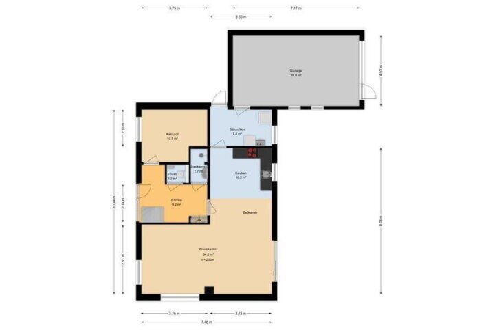 Plattegrond – de Hulst 27, Roden