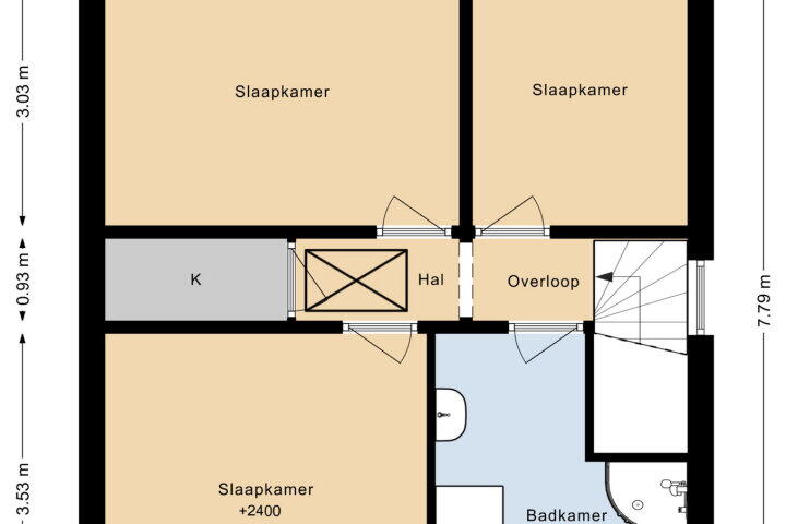 Plattegrond – Deken Kallenstraat 3, Landgraaf