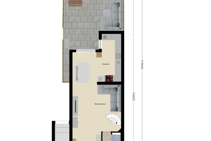 Plattegrond – Deken Waarestraat 18, Beverwijk
