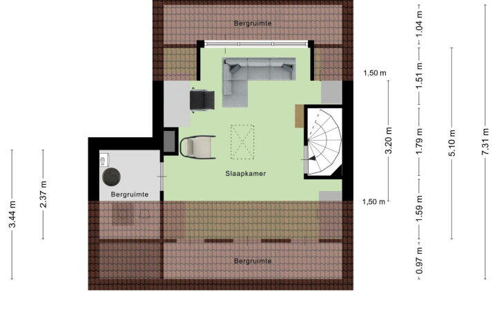 Plattegrond – Deken Waarestraat 18, Beverwijk