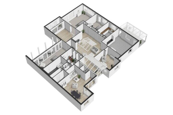 Plattegrond – de Kievit 25, Amerongen