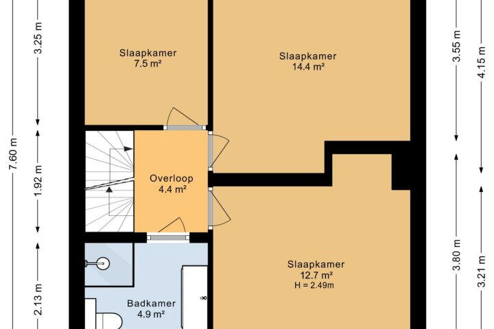 Plattegrond – de Klencke 18, Roden
