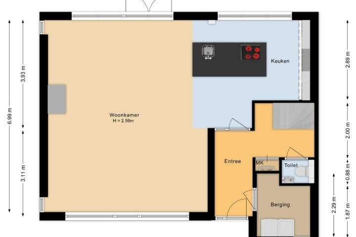 Plattegrond – De Klencke 33, Lelystad