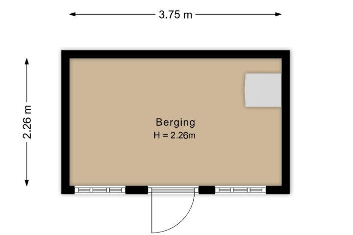Plattegrond – De Klencke 33, Lelystad