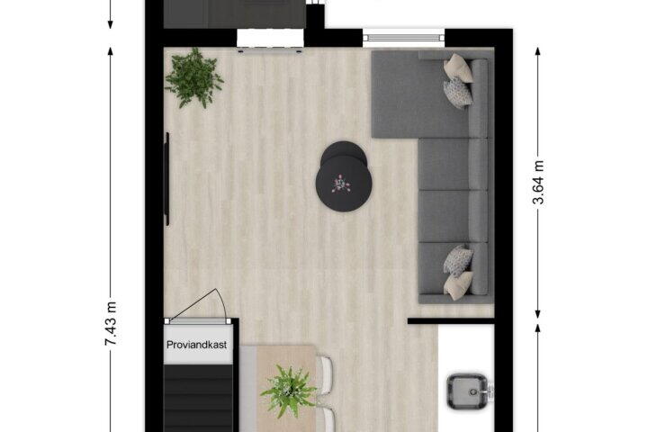 Plattegrond – De Klopstraat 8, Sliedrecht