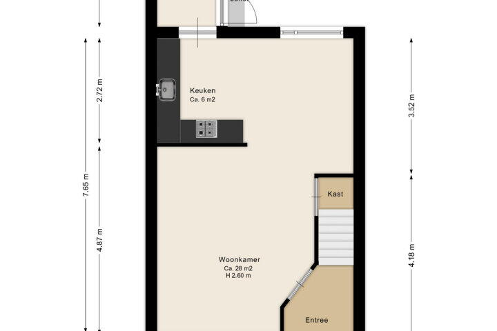 Plattegrond – De Kogge 3, Hoogeveen