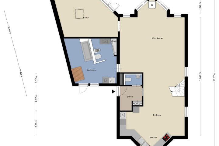Plattegrond – De Koningshof 14, Swifterbant
