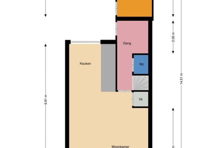 Plattegrond – De Koolmees 62, Vriezenveen