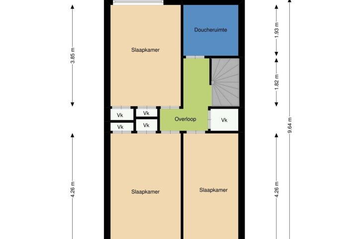 Plattegrond – De Koolmees 62, Vriezenveen