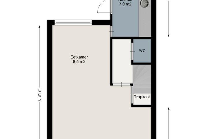 Plattegrond – De Koolmees 68, Vriezenveen