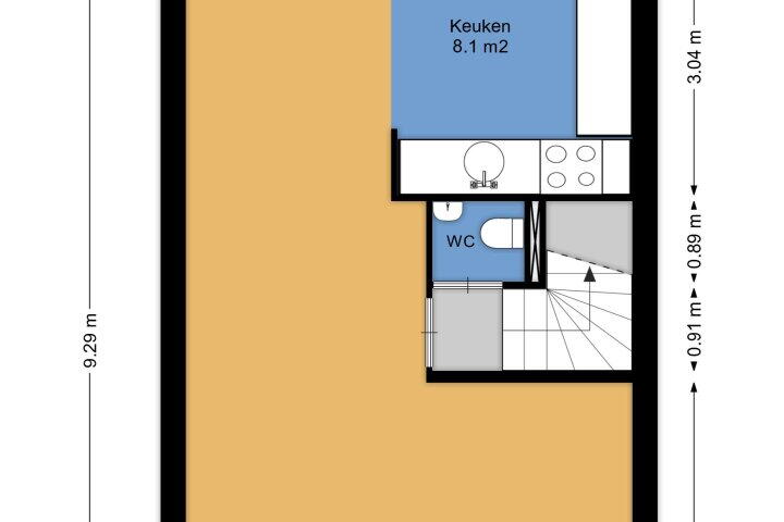 Plattegrond – De Koolmees 8, Vriezenveen