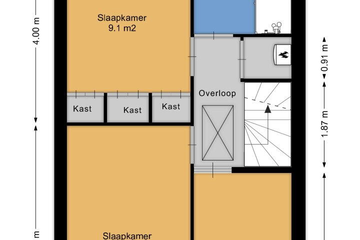 Plattegrond – De Koolmees 8, Vriezenveen