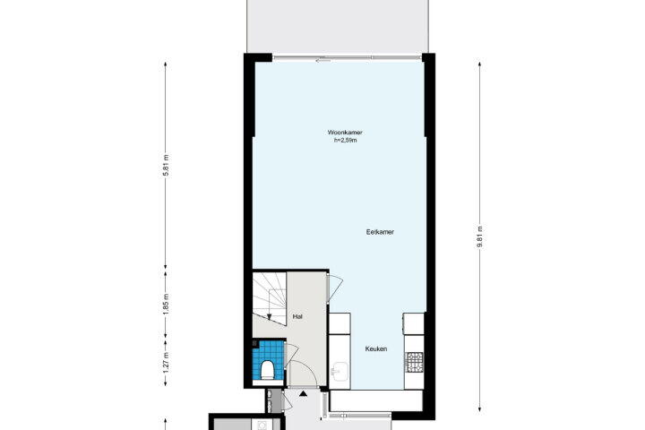 Plattegrond – De Koopman 44, Zaandam