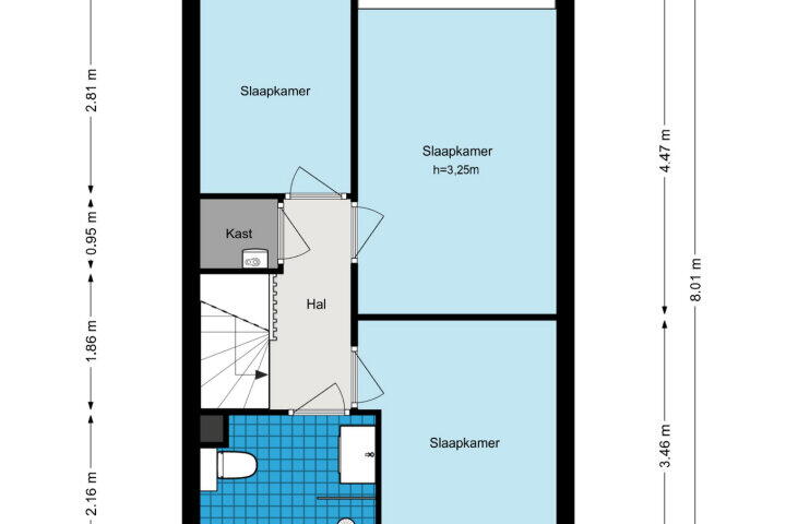 Plattegrond – De Koopman 44, Zaandam