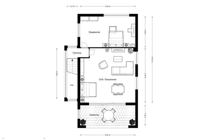 Plattegrond – De Landerijen 26, Drachten