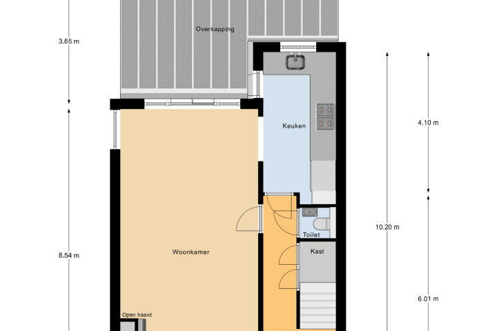 Plattegrond – De Lannoystraat 1, Vlissingen