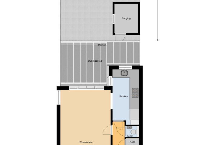 Plattegrond – De Lannoystraat 1, Vlissingen