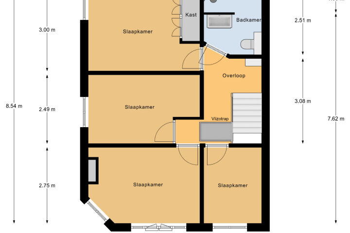Plattegrond – De Lannoystraat 1, Vlissingen
