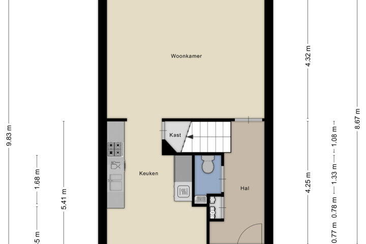 Plattegrond – de Lingert 5612, Wijchen