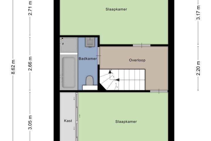 Plattegrond – de Lingert 5612, Wijchen