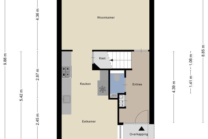 Plattegrond – de Lingert 5710, Wijchen