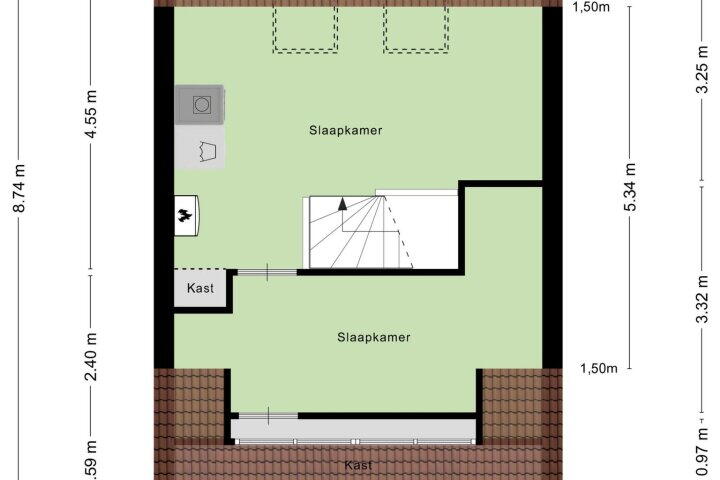 Plattegrond – de Lingert 5710, Wijchen