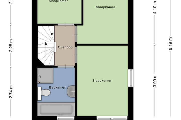 Plattegrond – de Lingert 6051, Wijchen