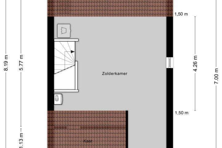 Plattegrond – de Lingert 6051, Wijchen