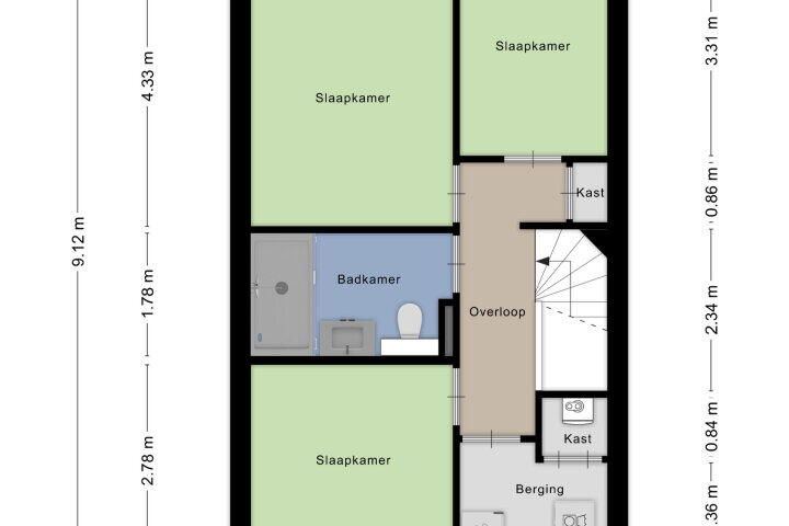 Plattegrond – de Lingert 6227, Wijchen