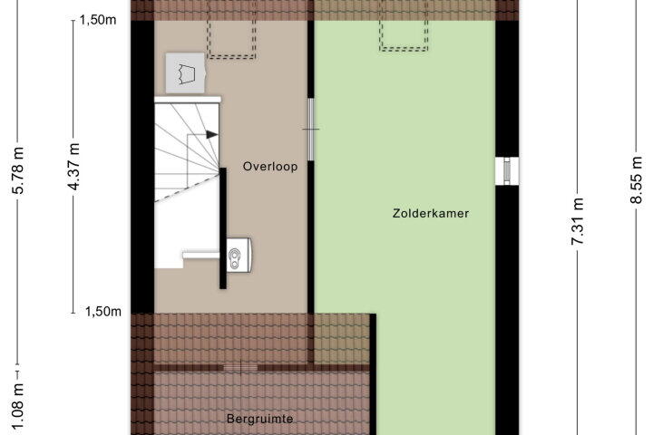 Plattegrond – de Lingert 6427, Wijchen