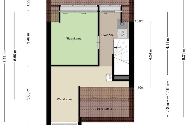 Plattegrond – de Lingert 6433, Wijchen