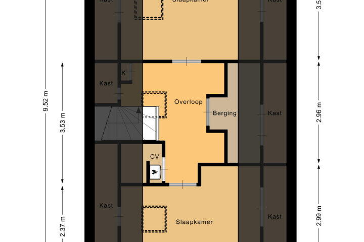 Plattegrond – Delmer 16, Vledder