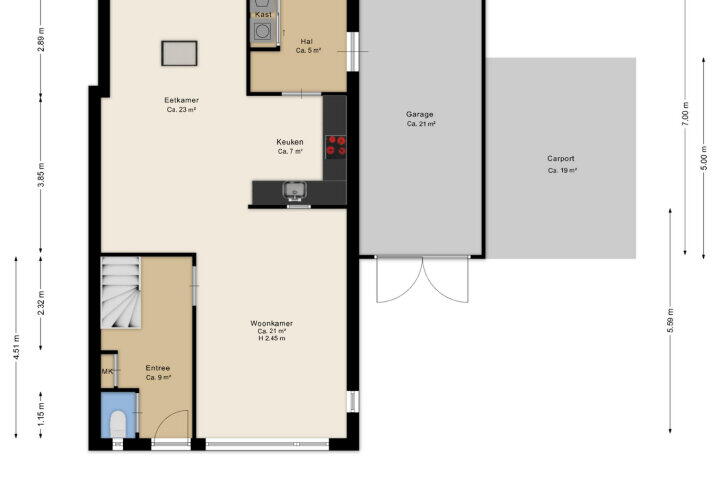 Plattegrond – De Made 40, Beilen
