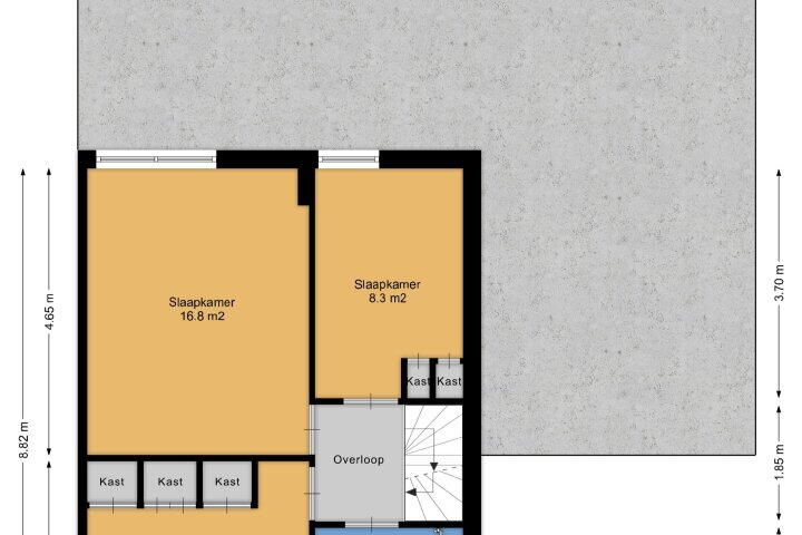 Plattegrond – De Merel 21, Vriezenveen