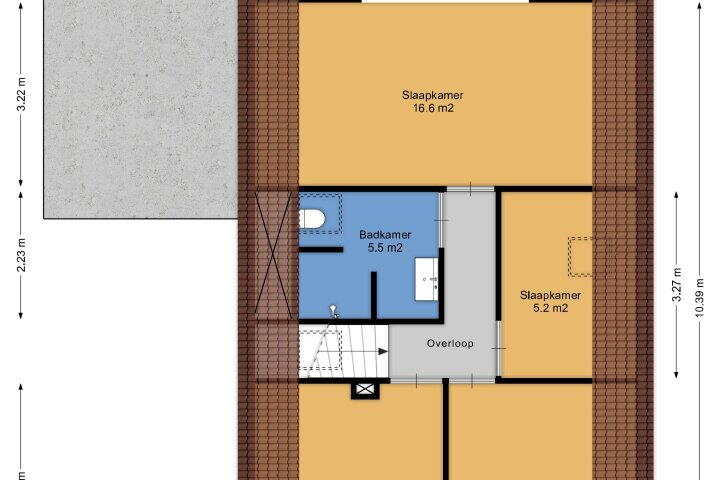 Plattegrond – De Merel 9, Vriezenveen