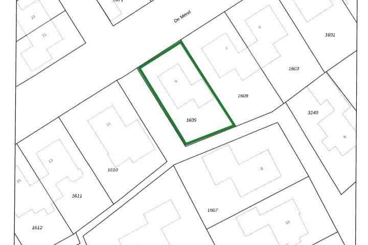Plattegrond – De Merel 9, Vriezenveen