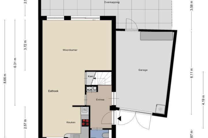 Plattegrond – de Meren 1026, Wijchen