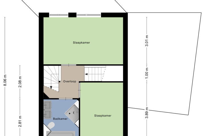 Plattegrond – de Meren 1030, Wijchen