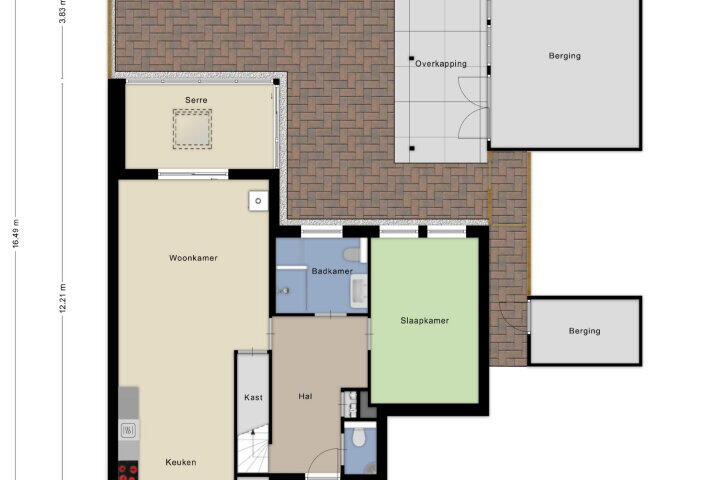 Plattegrond – den Bond 12, Niftrik