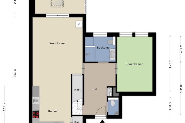 Plattegrond – den Bond 12, Niftrik