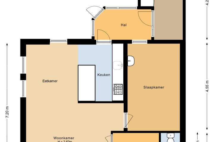 Plattegrond – den Dam 2, Roden
