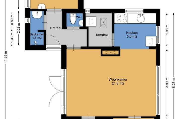 Plattegrond – De Oostermaat 38, Westerbork