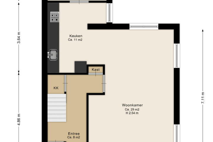 Plattegrond – De Perk 4, Beilen