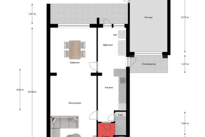Plattegrond – De Regeakker 8, Meijel